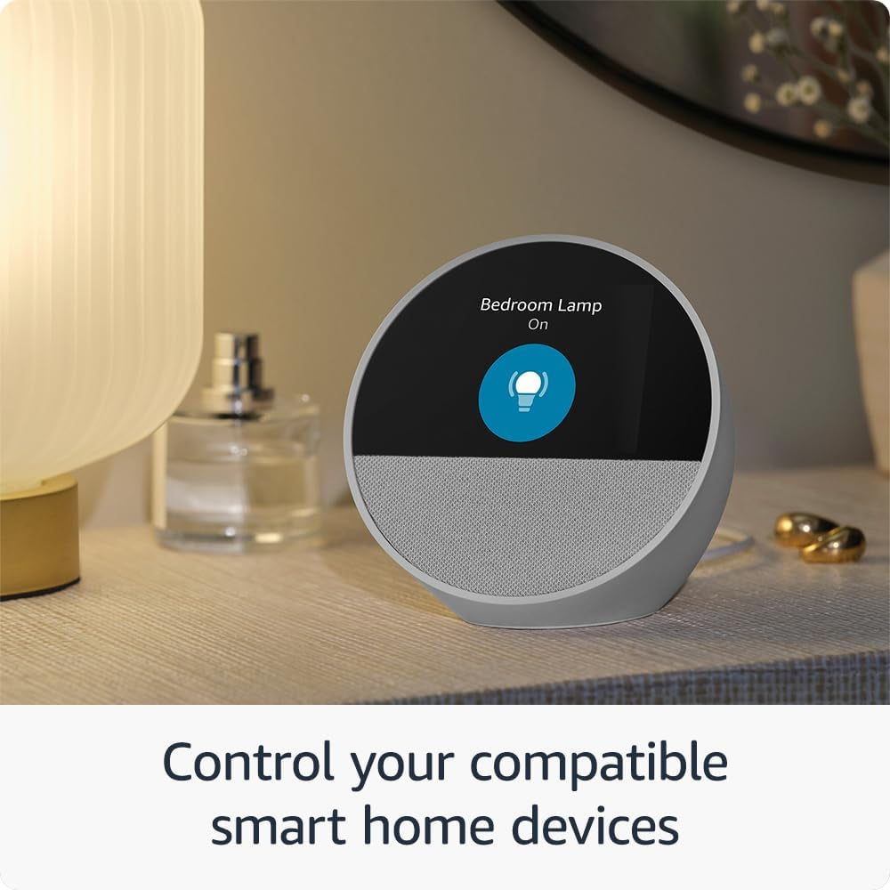 All-New Echo Spot Smart Alarm Clock with Vibrant Sound