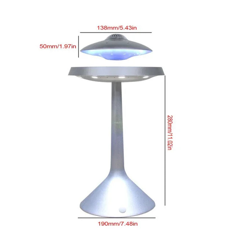 Floating LED Table Lamp UFO with Magnetic Levitation | Built-in Bluetooth Speaker