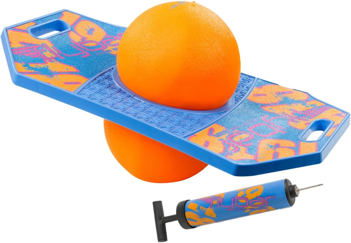 FLYBAR Pogo Trick Ball Jumper | Ages 6+, up to 160 Lbs (Includes Pump, Easy to Carry Handle)