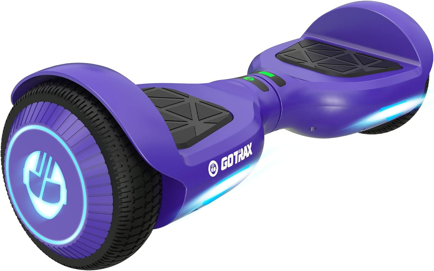 GOTRAX Hoverboard with 6.5" LED Wheels & Headlight | Ages 10+ 44-176Lbs - 6.2Mph Power by Dual Brushless Motor, UL2272 Certified - 50.4Wh/93.6Wh Battery