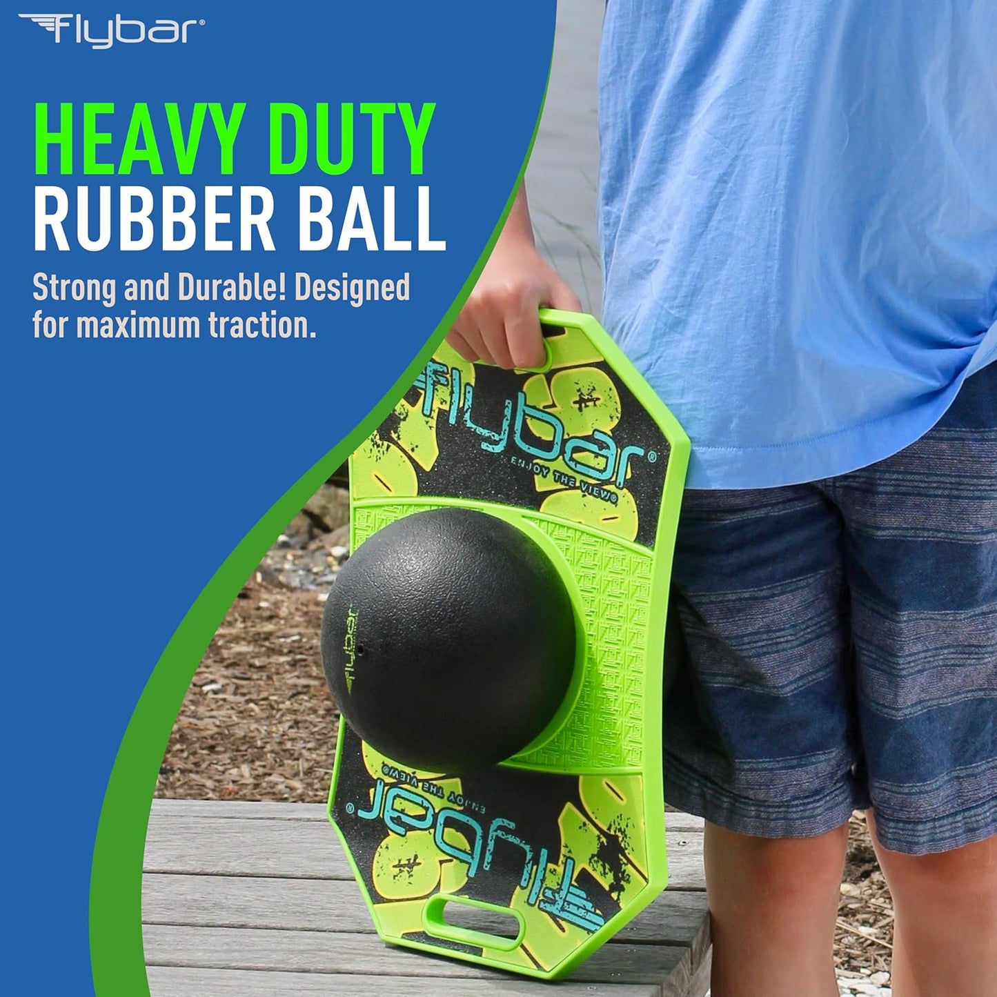 FLYBAR Pogo Trick Ball Jumper | Ages 6+, up to 160 Lbs (Includes Pump, Easy to Carry Handle)