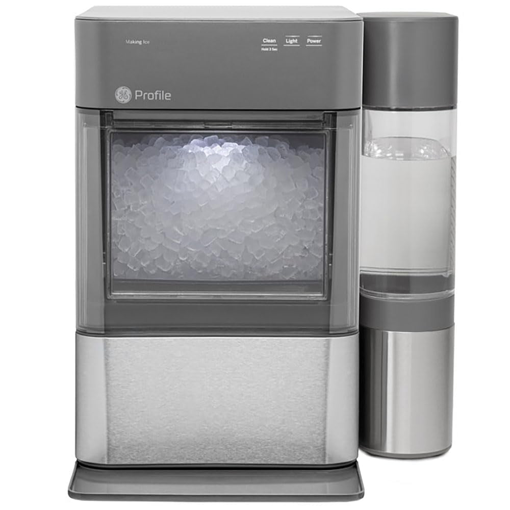 GENERAL ELECTRIC  Opal 2.0 XL  Chewable Crunchable Countertop Nugget Ice Maker (Scoop Included) | 38 Lbs in 24 Hours with Wifi & Smart Connected - Stainless Steel