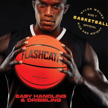 FLASHCATH Pelota de Baloncesto Iluminada (Brilla en la Oscuridad) | para Niños de 8 años +